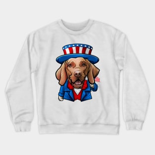 Fourth of July Vizsla Crewneck Sweatshirt